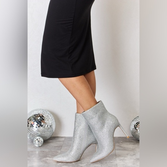 Melody Rhinestone Stiletto Boots - Picture 4 of 11